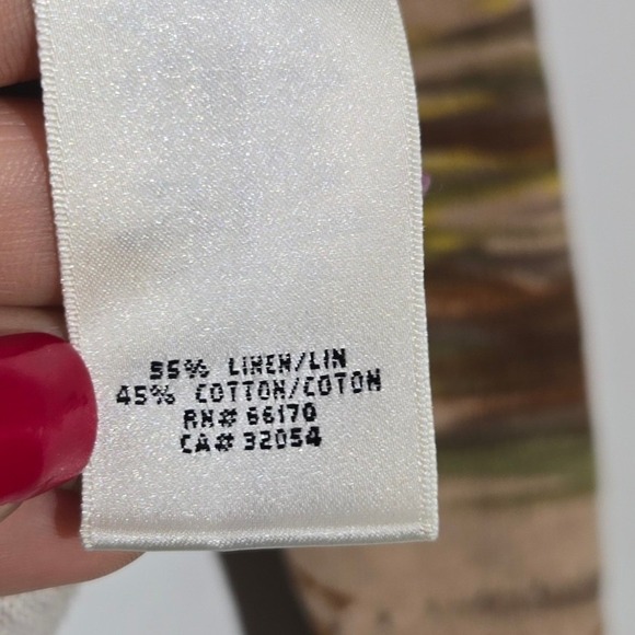 Charlie & Robin Abstract Print Cardigan Sweater Green Button Front Women's S - Picture 6 of 8